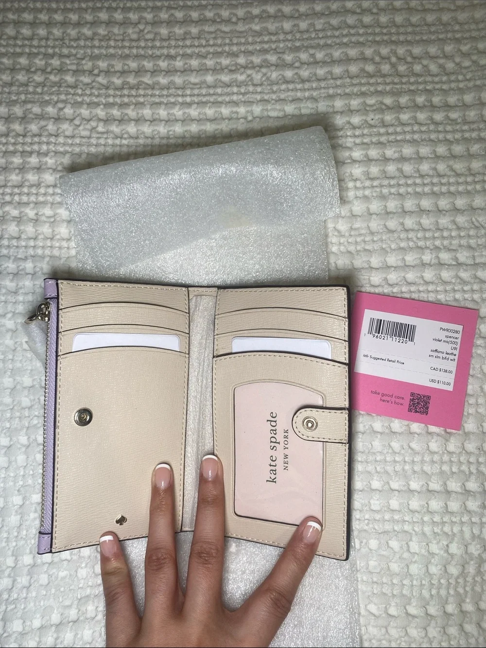 NWT Kate Spade Violet Saffiano Leather Wallet with Gold Hardware 🦄✨